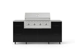NewAge Outdoor Kitchens Outdoor Grill Island Aluminum 6-Piece Cabinet Set with Casters 3 Drawers, Grill Cabinet, Performance Grill, Countertops 