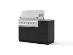 NewAge Outdoor Kitchens Outdoor Grill Island Stainless-Steel 4-Piece Cabinet Set with 3-Drawer, Grill Cabinet, Platinum Grill and Countertop | 76127 