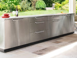 NewAge Outdoor Kitchens Stainless-Steel 2-Piece Cabinet set with Bar and Grill Cabinet-67606-Garage Giant 