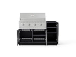 NewAge Outdoor Kitchens Outdoor Grill Island Aluminum 4-Piece Cabinet Set with 1 Door, Grill Cabinet, Performance Grill and Countertop - (Liquid Propane) 