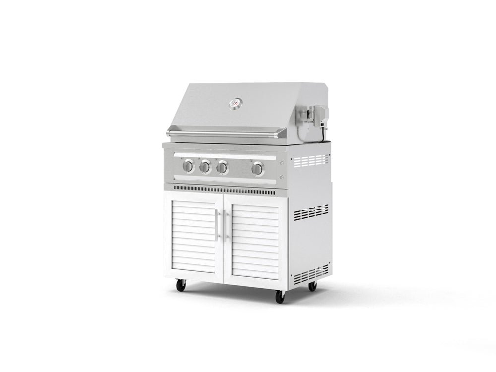 NewAge Outdoor Kitchens Stainless Steel 2-Piece Cabinet set with Grill Cabinet and Platinum Grill-72927-Garage Giant