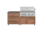 NewAge Outdoor Kitchens Stainless Steel 4-Piece Cabinet set with Casters and 3 Drawer, Grill Cabinet, Platinum Grill, Countertop-72194-Garage Giant 