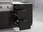 NewAge Outdoor Kitchens Outdoor Grill Island Stainless-Steel 6-Piece Cabinet Set with 3-Drawer, Grill Cabinet, Platinum Grill, Dual Side Burner and Dekton in Aeris Countertop - (Liquid Propane) 