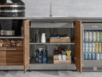 NewAge Outdoor Kitchens Stainless Steel 6-Piece Cabinet Set with Sink, Bar, Grill Cabinet, Platinum Grill, Countertop and Fridge-72036-Garage Giant 