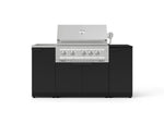 NewAge Outdoor Kitchens Outdoor Grill Island Stainless-Steel 5-Piece Cabinet Set with Sink, 1 Door, Grill Cabinet, Platinum Grill and Stainless Steel Countertop - (Natural Gas) 