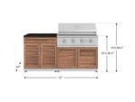 NewAge Outdoor Kitchens Stainless-Steel 4-Piece Cabinet Set with Bar, Grill Cabinet, Performance Grill, and Countertop-71708-Garage Giant 