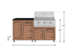 NewAge Outdoor Kitchens Stainless Steel 4-Piece Cabinet Set with Caster and 2 Door, Grill Cabinet, Performance Grill, Countertop-72465-Garage Giant 