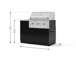 NewAge Outdoor Kitchens Outdoor Grill Island Aluminum 3-Piece Cabinet Set with Sink, Grill Cabinet, and Performance Grill 