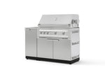 NewAge Outdoor Kitchens Outdoor Grill Island Stainless-Steel 3-Piece Cabinet Set with Sink, Grill Cabinet and Platinum Grill-73967-Garage Giant 