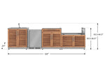 NewAge Outdoor Kitchens Stainless Steel 4-Piece Cabinet Set with Sink, Bar, Grill Cabinet and Fridge-66369-Garage Giant 