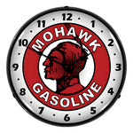 Collectable Sign and Clock Mohawk Gasoline Backlit Wall Clock-908222-Garage Giant 