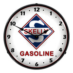 Collectable Sign and Clock Skelly Gasoline Backlit Wall Clock-908223-Garage Giant 