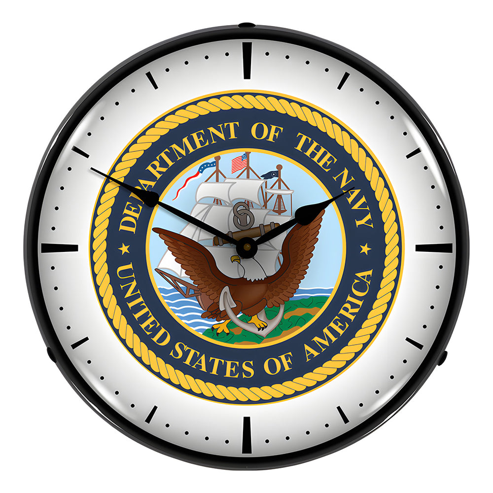 Collectable Sign and Clock US Navy Backlit Wall Clock-910229-Garage Giant