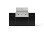 NewAge Outdoor Kitchens Outdoor Grill Island Aluminum 6-Piece Cabinet Set with 3 Drawers, Grill Cabinet, Performance Grill and Countertops - (Natural Gas) 