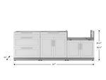 NewAge Outdoor Kitchens Stainless Steel 3-Piece Cabinet Set with 3-Drawer, Bar and Grill Cabinet-67445-Garage Giant 