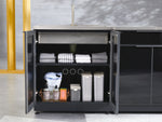 NewAge Outdoor Kitchens Aluminum 5-Piece Cabinet Set with Bar, Grill, Sink Cabinet, Performance Grill, and Countertop - (Liquid Propane) 