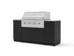 NewAge Outdoor Kitchens Outdoor Grill Island Stainless-Steel 5-Piece Cabinet Set with Sink, 3 Drawer, Grill Cabinet, Performance Grill and Stainless Steel Countertop - (Natural Gas) | Garage Giant 