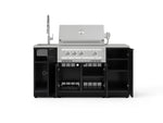 NewAge Outdoor Kitchens Outdoor Grill Island Aluminum 5-Piece Cabinet Set with Sink, 1 Door, Grill Cabinet, Platinum Grill and Stainless Steel Countertop 
