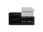 NewAge Outdoor Kitchens Stainless-Steel 4-Piece Cabinet Set with Base, Grill Cabinet, Platinum Grill, and Countertop-73498-Garage Giant 
