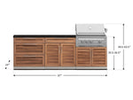 NewAge Outdoor Kitchens Stainless-Steel 5-Piece Cabinet Set with 3 Drawer, 2-Door with Drawer, Grill Cabinet, Platinum Grill and Countertop-71322-Garage Giant 
