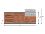 NewAge Outdoor Kitchens Stainless-Steel 5-Piece Cabinet Set with 3 Drawer, 2-Door with Drawer, Performance Grill, Grill Cabinet and Countertop-71341-Garage Giant 
