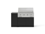 NewAge Outdoor Kitchens Outdoor Grill Island Stainless-Steel 3-Piece Cabinet Set with Sink, Grill Cabinet, and Performance Grill 