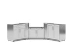 NewAge Outdoor Kitchens Stainless Steel 5-Piece Cabinet Set with 2-Door, Bar, Grill and Corner Cabinets-67674-Garage Giant 