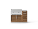 NewAge Outdoor Kitchens Classic Series 4-Piece Griddle Island · 304 Stainless Steel · Louvered Door · Platinum Griddle 