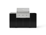 NewAge Outdoor Kitchens Outdoor Grill Island Aluminum 5-Piece Cabinet Set with Sink, 1 Door, Grill Cabinet, Performance Grill and Stainless Steel Countertop - (Natural Gas) 
