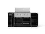 NewAge Outdoor Kitchens Outdoor Grill Island Aluminum 5-Piece Cabinet Set with Sink, 1 Door, Grill Cabinet, Performance Grill and Stainless Steel Countertop - (Liquid Propane) 