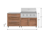NewAge Outdoor Kitchens Stainless Steel 4-Piece Cabinet Set with Casters and 3 Drawer, Grill Cabinet, Performance Grill, Countertop-72224-Garage Giant 
