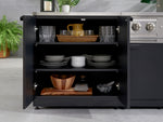 NewAge Outdoor Kitchens Stainless-Steel 7-Piece Cabinet Set with 2 Door, Bar, Corner, Grill Cabinet, Platinum Grill, and Countertops-67651-Garage Giant 