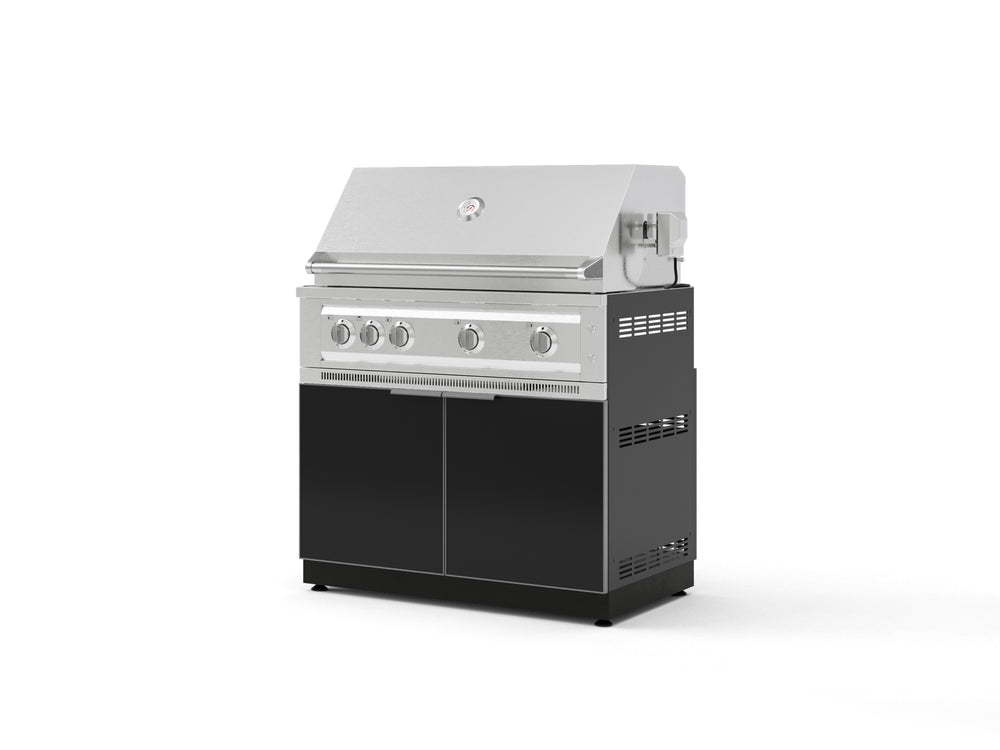 NewAge Outdoor Kitchens Aluminum 2-Piece Cabinet Set with Grill Cabinet and Platinum Grill-74793-Garage Giant