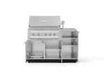 NewAge Outdoor Kitchens Outdoor Grill Island Stainless-Steel 4-Piece Cabinet Set with 1 Door, Grill Cabinet, Platinum Grill and Countertop 