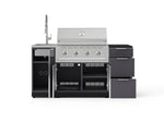 NewAge Outdoor Kitchens Outdoor Grill Island Aluminum 5-Piece Cabinet Set with Sink, 3 Drawer, Grill Cabinet, Performance Grill and Stainless Steel Countertop - (Liquid Propane) 