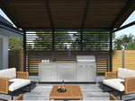 NewAge Outdoor Kitchens Stainless Steel 4-Piece Cabinet Set with Casters and 3 Drawer, Grill Cabinet, Performance Grill, Countertop-72138-Garage Giant 
