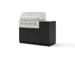NewAge Outdoor Kitchens Outdoor Grill Island Stainless-Steel 4-Piece Cabinet Set with 3-Drawer, Grill Cabinet, Performance Grill and Dekton in Aeris Countertop - (Natural Gas) | Garage Giant 