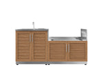 NewAge Outdoor Kitchens Stainless Steel 2-Piece Cabinet set with Sink and Grill Cabinet-67624-Garage Giant 