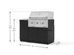 NewAge Outdoor Kitchens Outdoor Grill Island Stainless-Steel 3-Piece Cabinet Set with Sink, Grill Cabinet, and Performance Grill 