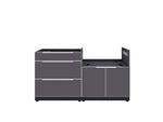 NewAge Outdoor Kitchens Aluminum 2-Piece Cabinet set with 3 Drawer and Grill Cabinet-67589-Garage Giant 