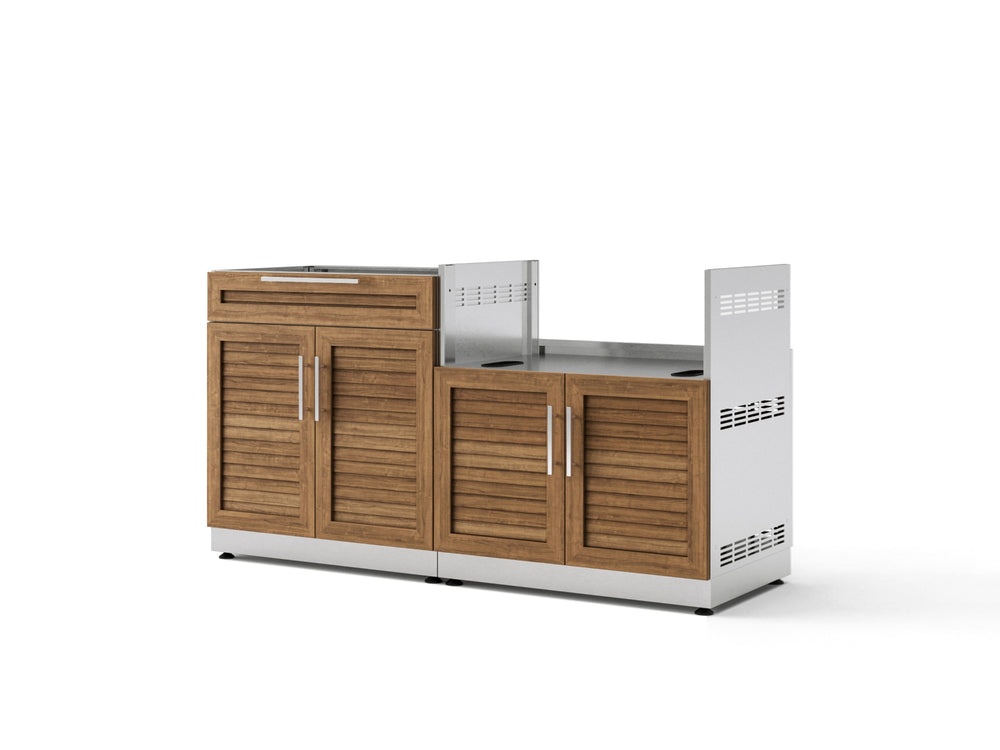 NewAge Outdoor Kitchens Stainless Steel 2-Piece Cabinet set with Bar and Grill Cabinet-67616-Garage Giant