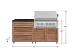 NewAge Outdoor Kitchens Stainless Steel 4-Piece Cabinet set with Casters and 3 Drawer, Grill Cabinet, Platinum Grill, Countertop-72157-Garage Giant 