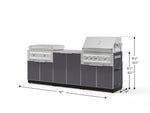 NewAge Outdoor Kitchens Aluminum 6-Piece Cabinet Set with Base, Grill Cabinet, Platinum Griddle and Countertop-74993-Garage Giant 