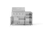 NewAge Outdoor Kitchens Outdoor Grill Island Stainless-Steel 4-Piece Cabinet Set with Casters and 1 Door, Grill Cabinet, Performance Grill, Countertop 