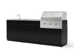 NewAge Outdoor Kitchens Aluminum 5-Piece Cabinet Set with Bar, Grill, Sink Cabinet, Performance Grill, and Countertop-67481-Garage Giant 