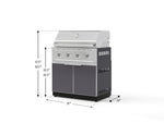 NewAge Outdoor Kitchens Aluminum 2-Piece Cabinet Set with Grill Cabinet and Performance Grill-74801-Garage Giant 