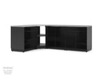 NewAge Outdoor Kitchens Aluminum 4-Piece Cabinet Set with Corner Shelf, 2-Door, 3-Drawer and Bar Cabinet-67700-Garage Giant 