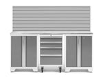 NewAge Garage Cabinets Bold Series 4-Piece Cabinet Set with Tool, Base Cabinets, Slatwall Backsplash and Worktop-63013-Garage Giant 