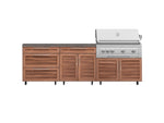 NewAge Outdoor Kitchens Stainless Steel 5-Piece Cabinet Set with Casters and 3 Drawer, Bar, Grill Cabinet, Platinum Grill, Countertop-72635-Garage Giant 