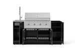 NewAge Outdoor Kitchens Outdoor Grill Island Aluminum 5-Piece Cabinet Set with Sink, 1 Door, Grill Cabinet, Performance Grill and Stainless Steel Countertop - (Liquid Propane) 